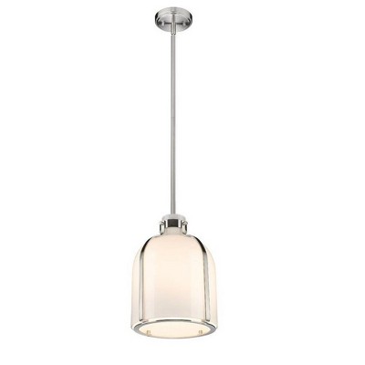 Pearson Brushed Nickel 1-Light LED Pendant with Glass Shade