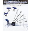 Heavy-Duty Snow Shovel with Wheels, 5-Position Adjustable Blade & Handle, 29/36 Inch Galvanized Steel Snow Pusher for Driveway and Yard - 2 of 4