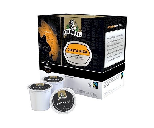 Van Houtte Costa Rica Light Medium and Heavy Light Roast Coffee - Keurig K-Cup Pods - 18ct