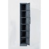Yukimo 70.98" Metal Garage Storage Cabinet - 6 Separate Compartments, 4 Rolling Wheels + Louvered Doors for Garages/Warehouses (Gray) - 2 of 4
