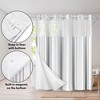 Americanflat 72x75 Hookless Shower Curtain - Abstract Grey Lines Shower Curtain with Sheer Panel, Snap-In Liner, and Grommets - 100% Polyester - 4 of 4