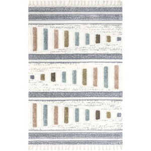 Nuloom Iria Colorful Pyramid Kids Indoor Area Rug, 4' x 6', Beige - 1 of 4