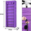 Coucheta 9-Tier Shoe Tower - Space Saving Organizer with Dustproof Cover, Holds 30+ Pairs, Purple - 2 of 4