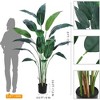 Whizmax Artificial Bird of Paradise Plant 6FT Fake Palm Tree, for Decor Faux Plants for Home Office with 17 Trunks Faux Leaves - 4 of 4