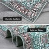 coucheta Vintage Washable Area Rug for Living Room, Multi-size  Retro Medallion Non Slip with Rubber Backing Low Pile Carpet, for Bedroom, Dining - 3 of 4