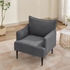 Accent Chair Mid-Century Modern Chair Upholstered Lounge Arm Chair with Solid Wood Frame & Soft Cushion for Living Room, Bedroom - 2 of 4