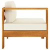 vidaXL Wooden Sofa Cream White Solid Acacia Wood, 100% Polyester Compact - 4 of 4