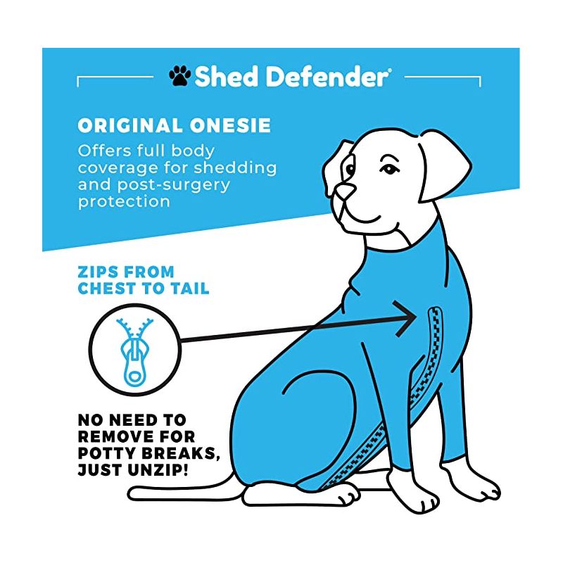 Shed Defender Original Dog Onesie - Contains Shedding, Reduces Anxiety, Post-Surgery Recovery Suit, 4 of 7