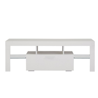 NicBex TV Stands for Living Room,LED Light Entertainment Center with Cabinets,TV Console for Living Room, Bedroom, Home