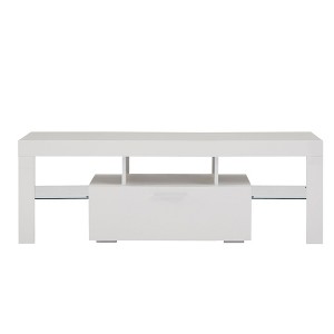 NicBex TV Stands for Living Room,LED Light Entertainment Center with Cabinets,TV Console for Living Room, Bedroom, Home - 1 of 4