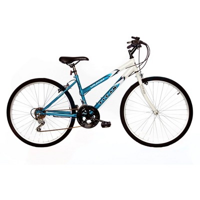 Titan Bikes Wildcat 12-Speed Women's Mountain Bike with Adjustable Saddle Height, Blue/White