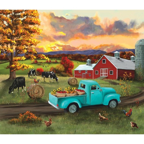 Sunsout Fall Sunset At The Barn 500 Pc Jigsaw Puzzle 48226 : Target