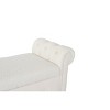 Nicbex 63" Storage Bench Multifunctional Upholstered Storage Bench with Armrests for Entryway Bedroom - 2 of 4