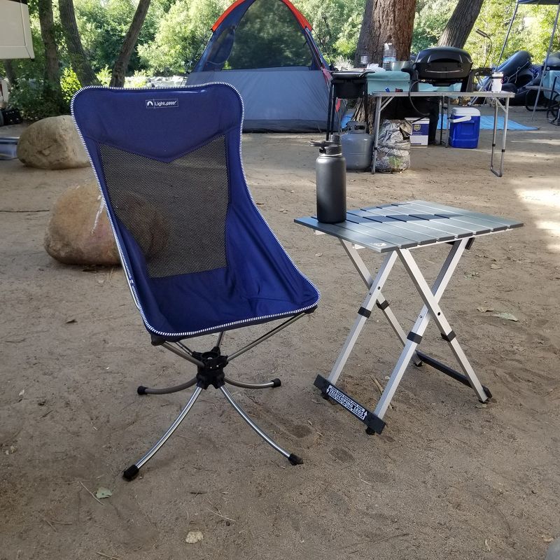 Lightspeed Outdoors Tall Swivel Camp Chair, Outdoor Seating, Blue, 2 of 9