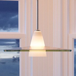 Urban Ambiance Luxury Contemporary Pendant Light,  7.5"H x 20"W,  Brushed Nickel Finish, UHP2431 - 1 of 4