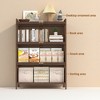 QingMoon 57'' Tall Metal Storage Cabinet, Freestanding Steel Organizer with 4 Flip Doors for Living Room, Office and Entryway - 4 of 4