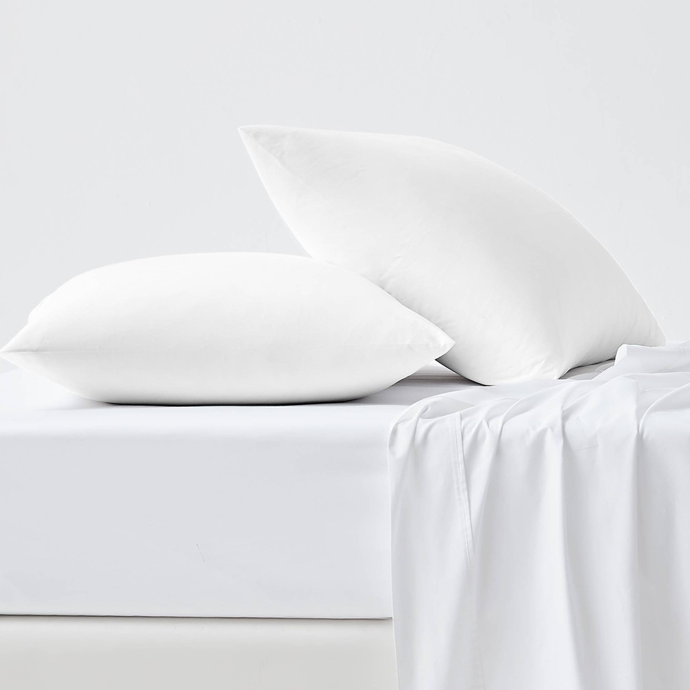 Standard 1000 Thread Count Cotton Pillowcase Set White - Aireolux