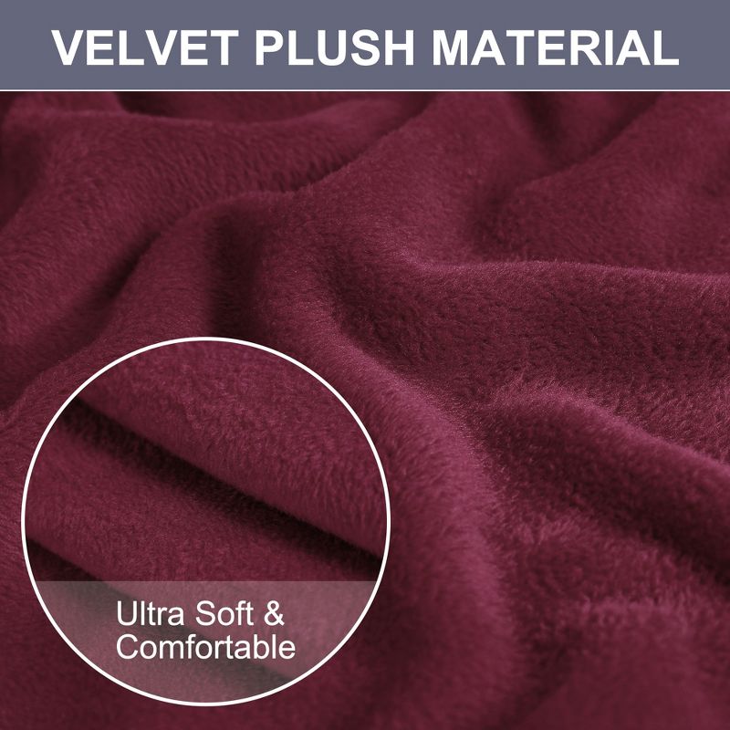 PiccoCasa 1 Pc Polyester Spandex Fabric Velvet Plush Stretch Sofa Slipcovers, 2 of 6