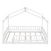 CAVINAS Modern Twin Size Platform Bed Frame with Roof & Fence, Pine Wood Kids Bed Frame, Toddler Bed, House Floor Bed —Semi-Enclosed Play/Sleep Space - 4 of 4