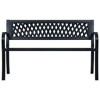 vidaXL Patio Bench Black 47.2 in. Steel - 2 of 4