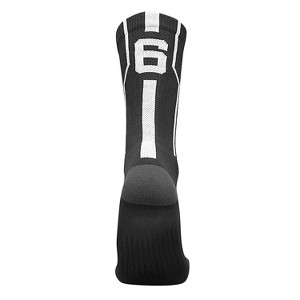 Mk Socks Player ID Jersey Number SINGLE Crew Sock - Black, White - 1 of 1