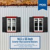Plastic Development Group 14 x 55 Inch Exterior Vinyl Louvered Shutters, Black - 4 of 4