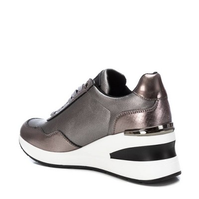 Женские кроссовки XTI Women's Wedge Sneakers with side zipper 143074 Charcoal 6 — фото 3
