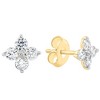 Pompeii3 1/2 Ct T.W. Round Diamond Star Studs Women's Yellow Gold Earrings Lab Created - 2 of 3