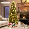 Tangkula 4/5/6/7 FT Artificial Christmas Tree Prelit Fiber Optic Xmas Tree w/ Warm White Lights 8 Light Modes - image 3 of 4