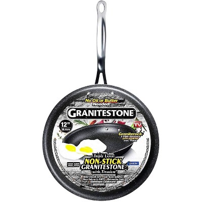 GraniteStone 12'' Black Non-Stick Aluminum Frying Pan