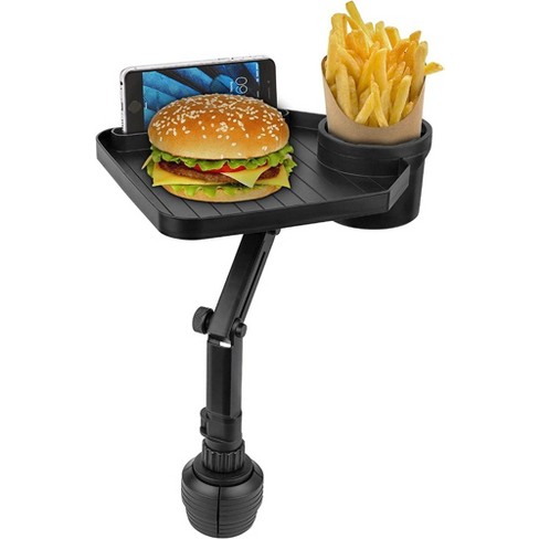 Homeries Car Cup Holder Tray - Adjustable Food Tray with Cup Holder & Phone  Slot