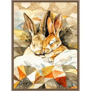Amanti Art Sleepy Bunny Nap by Justyna Jaszke Framed Canvas Wall Art - 1 of 4