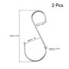 Unique Bargains Stainless Steel Kitchen Room Office Multiple Uses S Shape Hooks 2 Pcs - 2 of 4