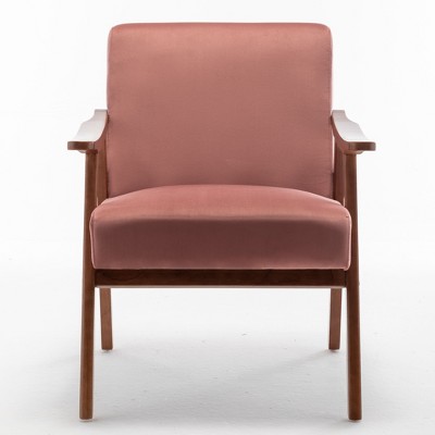 NicBex Accent Chair Mid-Century Modern Armchair with Wood Frame & Soft Cushion Lounge Wingback Chair for Bedroom,Living Room