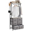 Clothing Rack with 6 Drawers, Freestanding Closet Organizer, Clothes Stand Dresser with Steel Frame & Wooden Top - 3 of 4