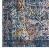 Modway Minu 5x8 Area Rug – Distressed Floral Lattice Pattern in Blue Gray, Yellow & Orange, Tight Low Pile Polypropylene - 2 of 4