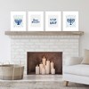 Big Dot of Happiness Hanukkah Menorah - Unframed Chanukah Holiday Linen Paper Wall Art - Set of 4 - Artisms - 8 x 10 inches - 2 of 4