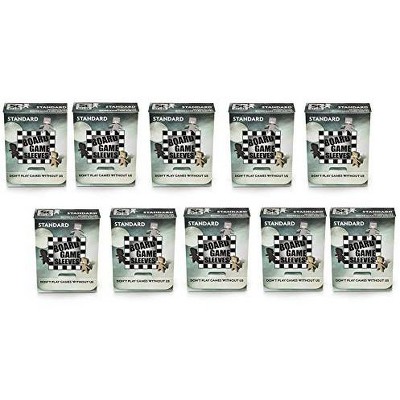 Arcane Tinmen 10 Packs Arcane Tinmen Non-Glare Board Game Sleeves 50 ct Standard Size Card Sleeves Display Case