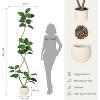 Artificial Plants Rubber Tree, Faux Fiddle Leaf Fig Tree Indoor Artificial Trees Tall Plant Fake Tree Tropical Large Floor Tree Real Touch - 2 of 4