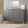 4-Drawer Dresser for Bedroom – Modern White Chest with Gold Metal Legs & Handles - 4 of 4