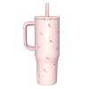 Zak Designs 30oz Stainless Steel Vacuum Sutton Slim Straw Tumbler with Handle - 2 of 4