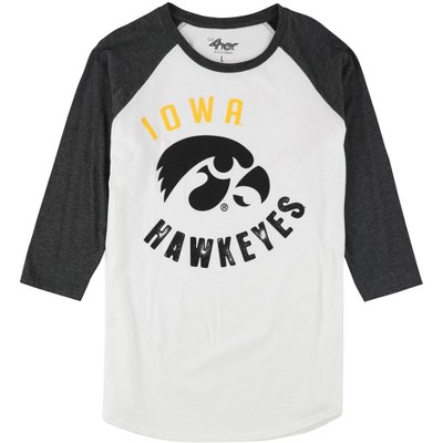 G-III Sports Womens Iowa Hawkeyes Graphic T-Shirt, White, Small