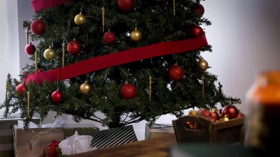 6ft Pre-Lit Douglas Fir Artificial Christmas Tree with Warm White Lights