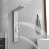 BWE 2 spray rain shower tower shower panel system with chrome nickel shower head and shower wand - 3 of 4