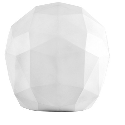 6" White Origami Style Resin Skull Figurine