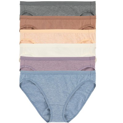 Felina Women's Organic Cotton Bikini Underwear For Women - (6-pack)  (breakwater, Medium) : Target