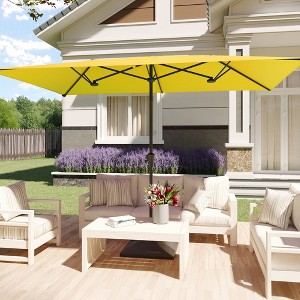 Sonkuki 11x7Ft Double-Sided Patio Umbrella with Large Canopy Outdoor Table Umbrella for Garden, deck and pool - 1 of 4