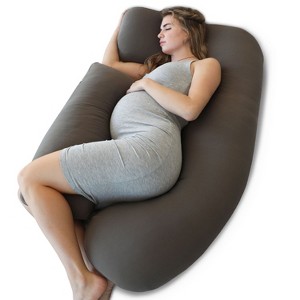 PharMeDoc Pregnancy Pillow, U-Shape Full Body Maternity Pillow, Cooling Cover - 1 of 4