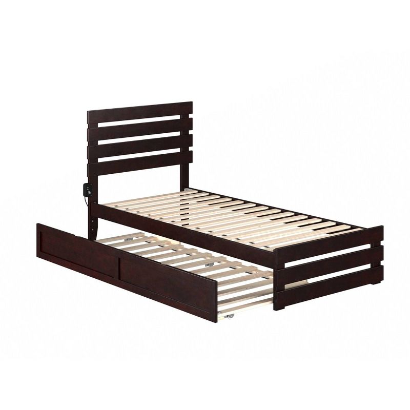 Twin XL Oxford Bed with Footboard and Twin XL Trundle Espresso - AFI, 1 of 10