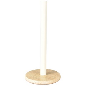happimess Avery Modern Classic Metal with Non Slip Weighted Marble Base Paper Towel Holder - 1 of 4